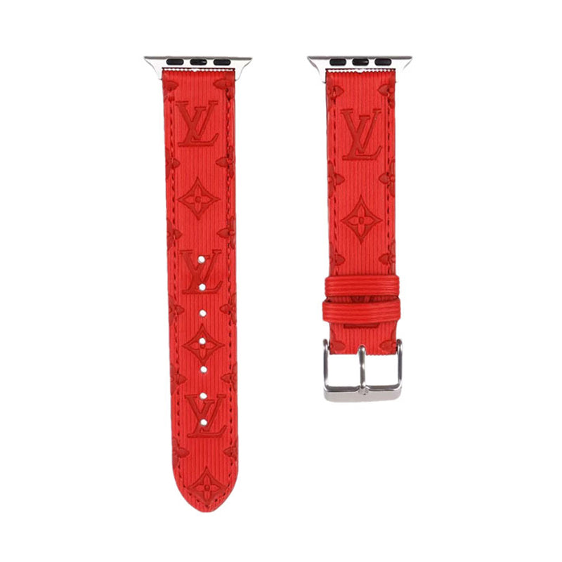 Pink Luxury Monogram Apple Watch Band Big Printing