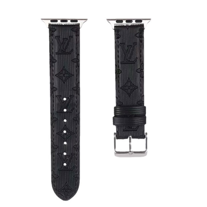 Pink Luxury Monogram Apple Watch Band Big Printing