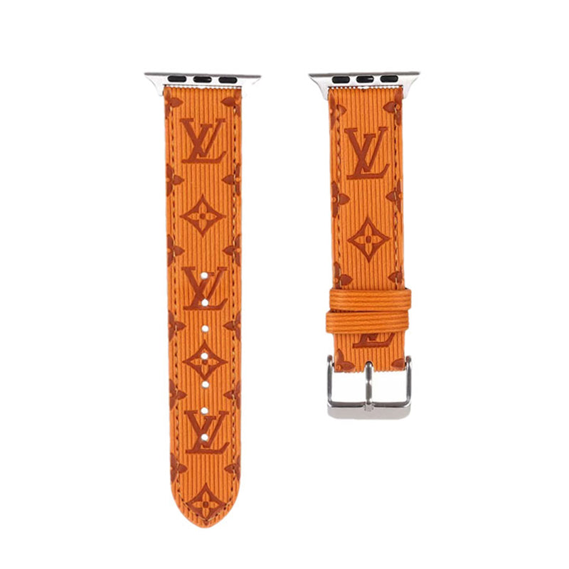 Pink Luxury Monogram Apple Watch Band Big Printing
