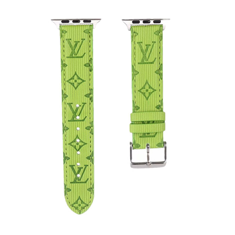 Pink Luxury Monogram Apple Watch Band Big Printing