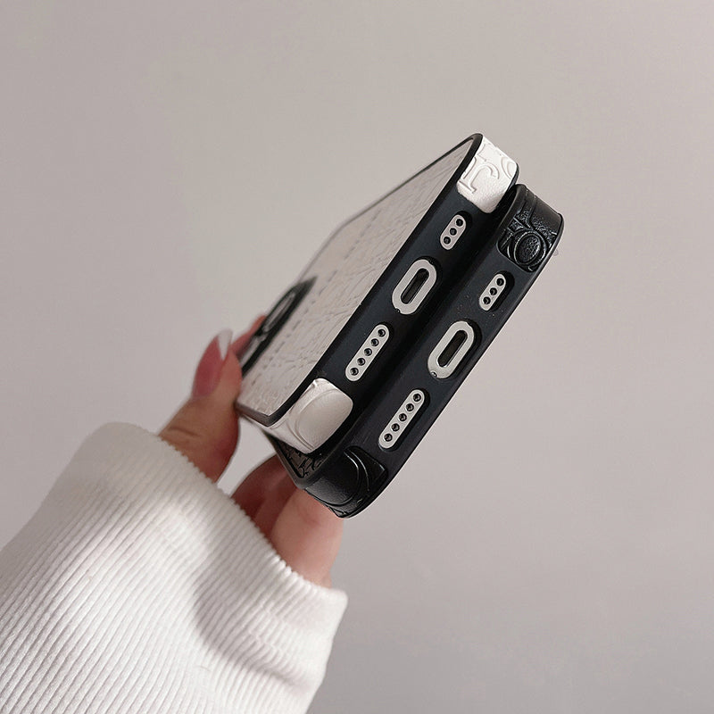 Luxury CD Silicone Black iPhone Case