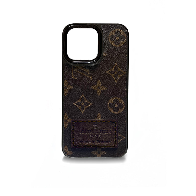 Vintage Leather Monogram iPhone Case