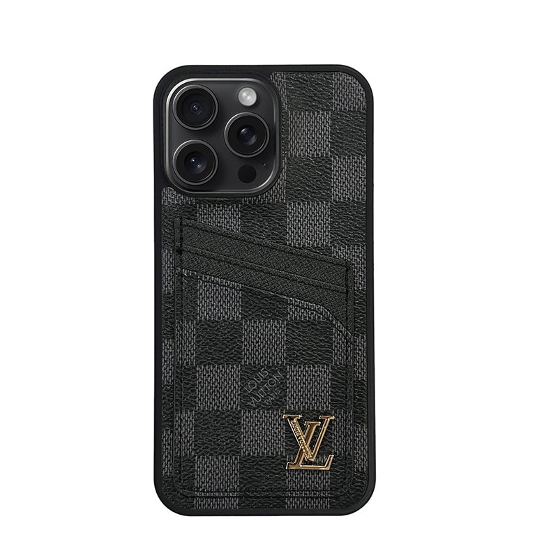 Black Classic Iphone Case With Card Holder