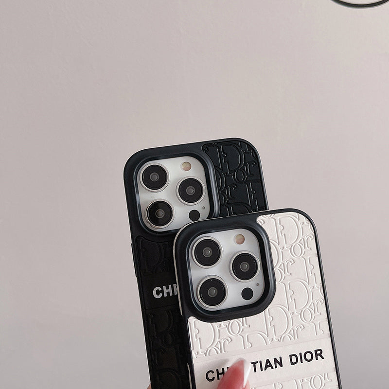 Luxury CD Silicone Black iPhone Case