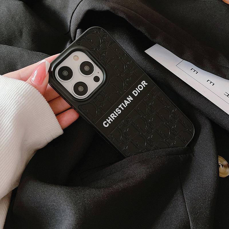 Luxury CD Silicone Black iPhone Case