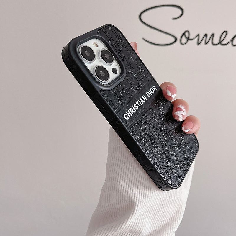 Luxury CD Silicone Black iPhone Case