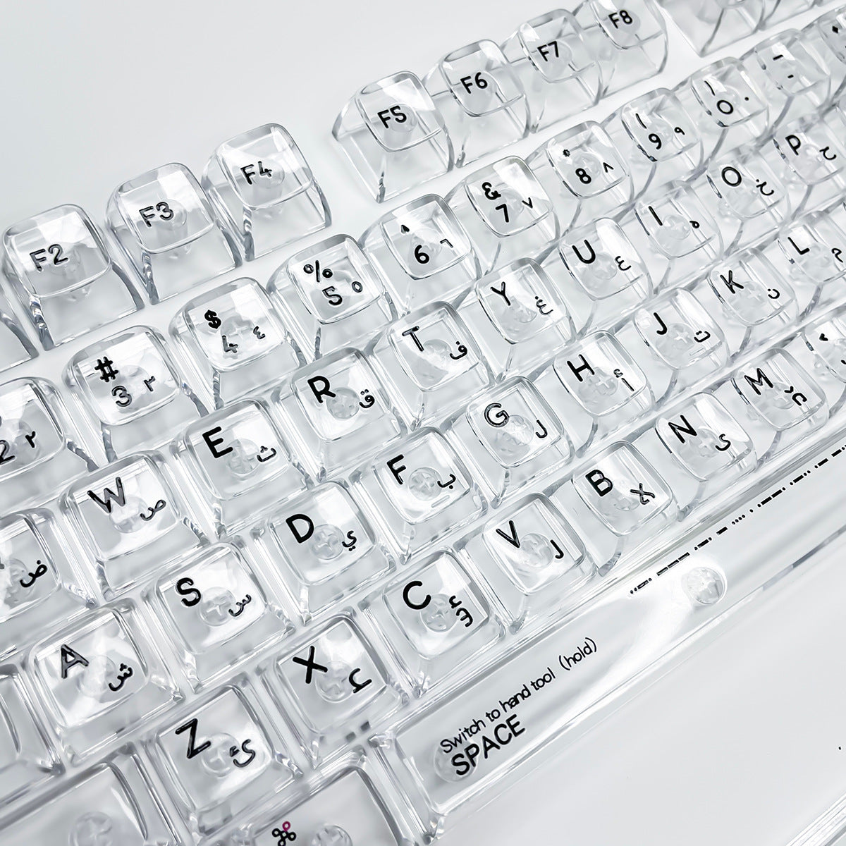 Arabic White Transparent Keycaps