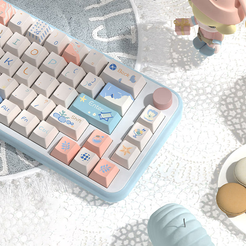 Beach Summer Cherry Profile Dye Sub PBT Keycap Set