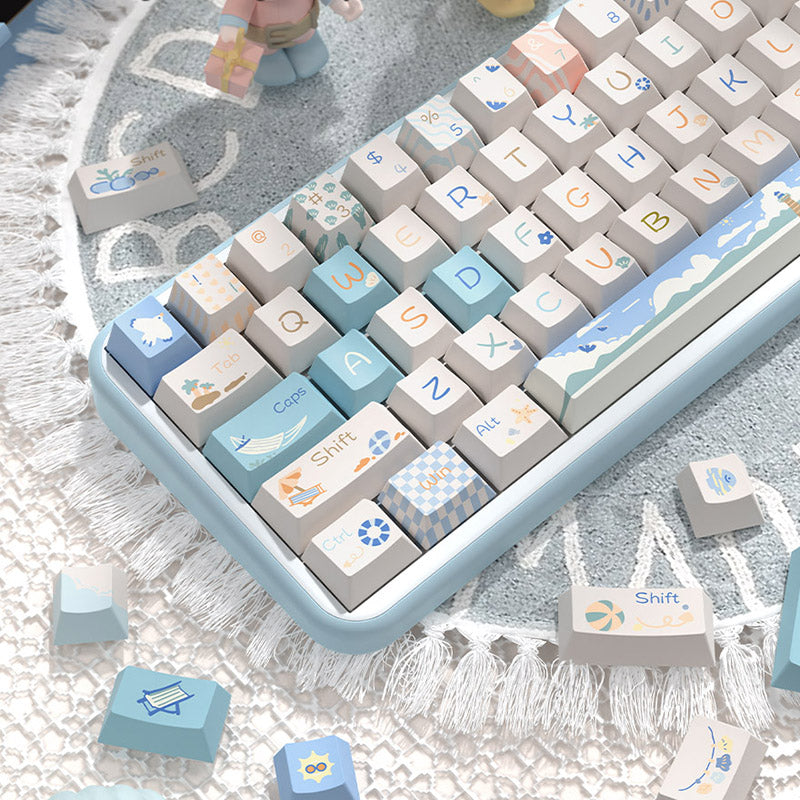 Beach Summer Cherry Profile Dye Sub PBT Keycap Set