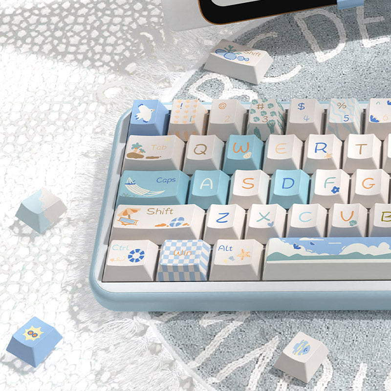 Beach Summer Cherry Profile Dye Sub PBT Keycap Set