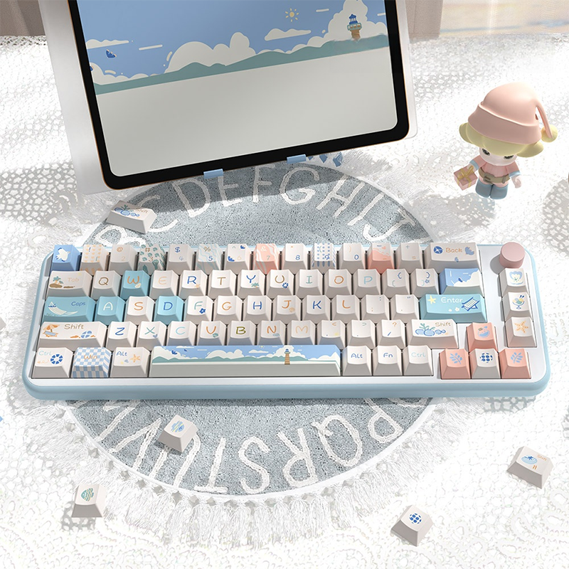 Beach Summer Cherry Profile Dye Sub PBT Keycap Set
