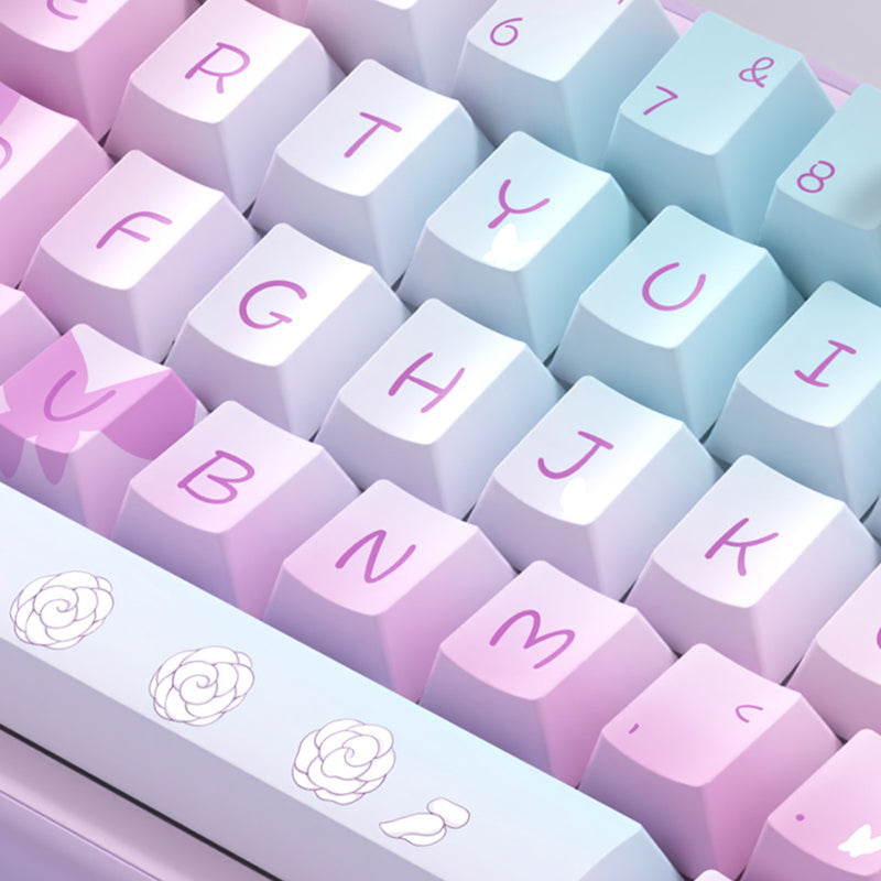 Butterfly Cherry Profile Dye Sub PBT Keycap Set
