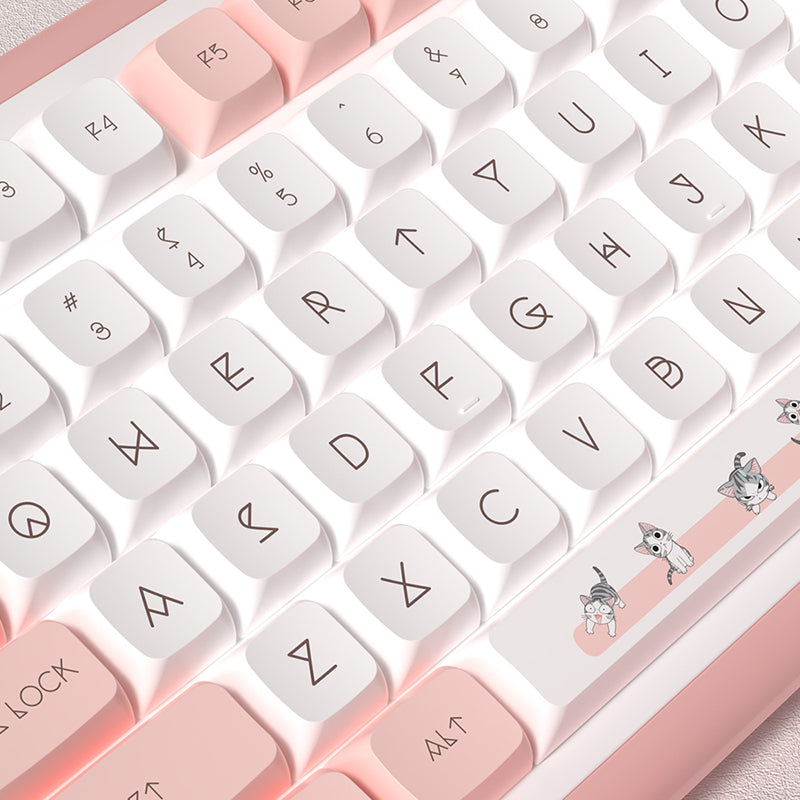 Cheaser Cat 140 Key XDA Profile Dye Sub PBT Anime Keycaps Set