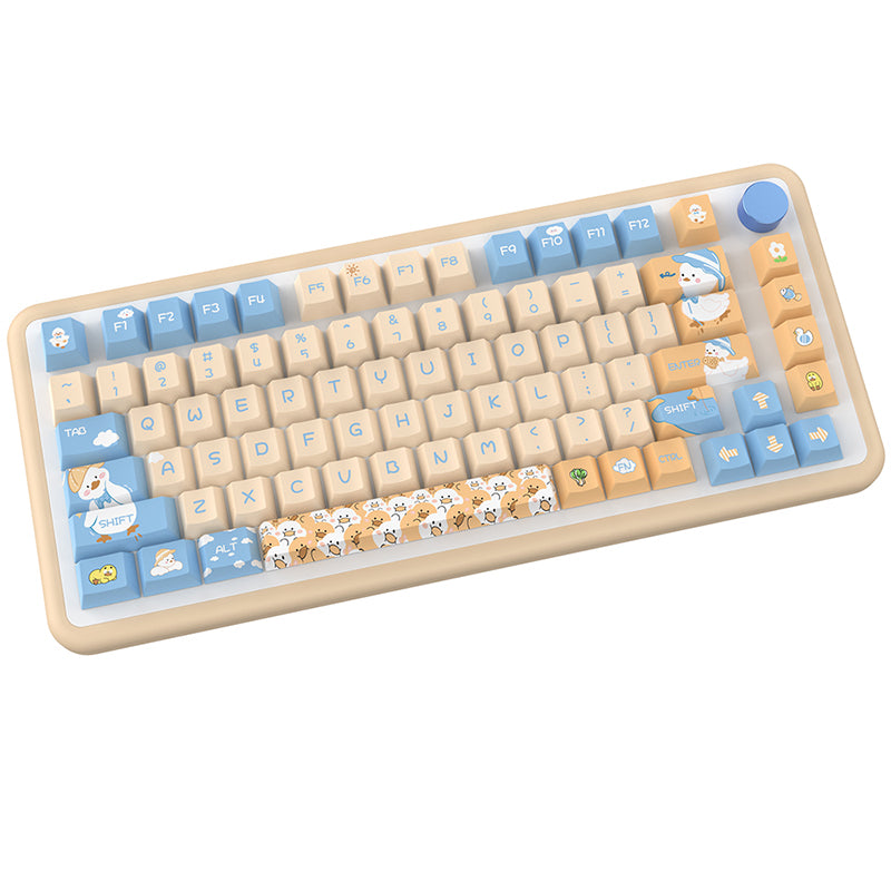 Cute Duck Cherry Profile Dye Sub PBT Anime Keycaps Set