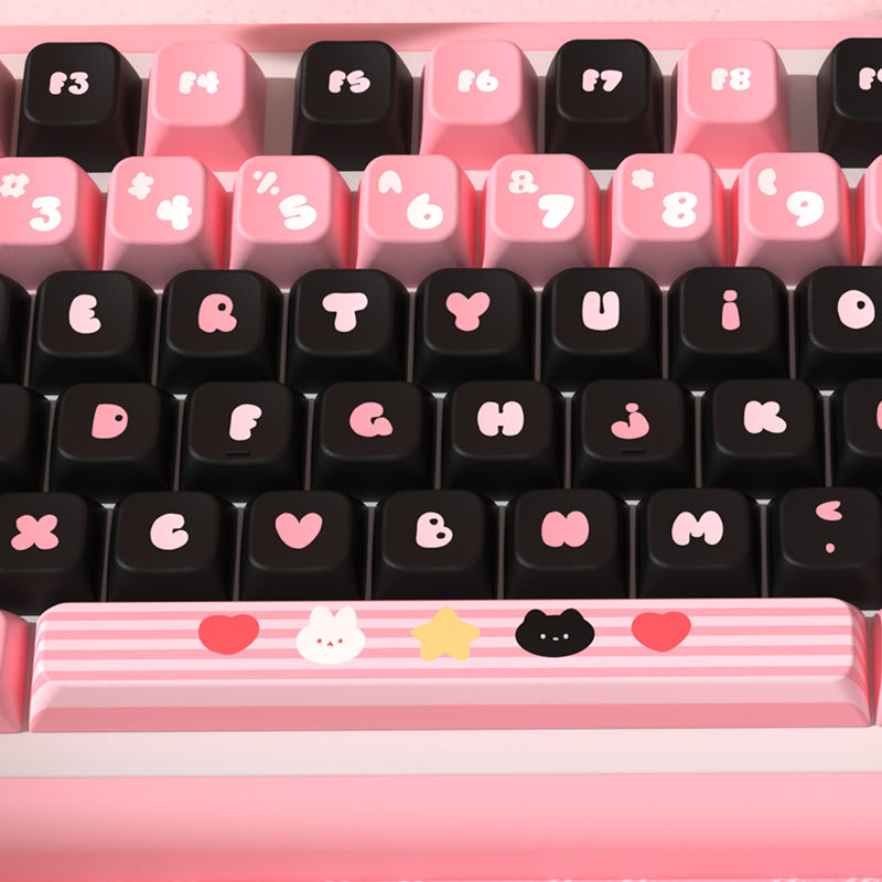 Little Black Cat MDA Profile Dye Sub PBT Anime Keycaps Set