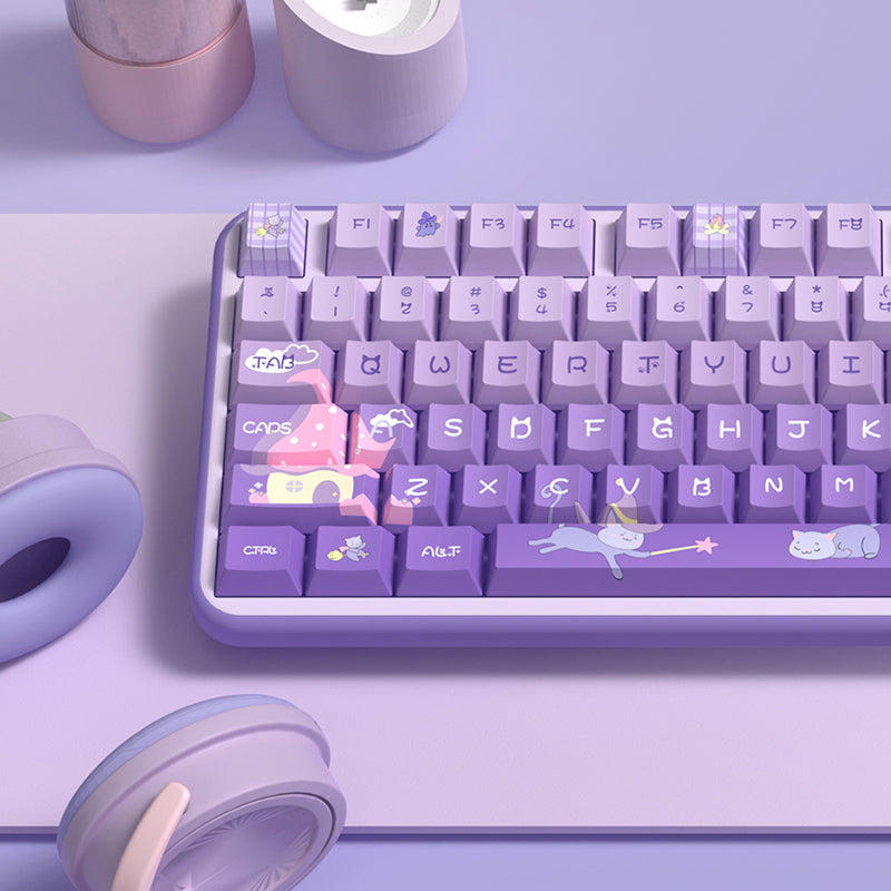 Magic cat Cherry Profile Dye Sub PBT Keycap Set