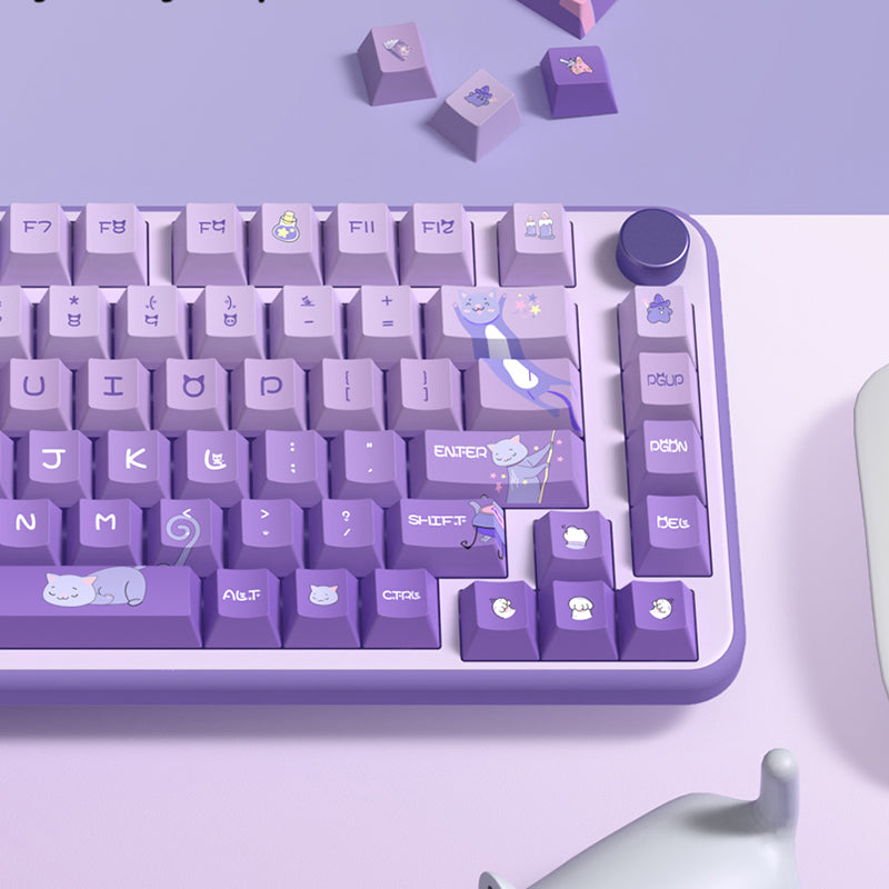 Magic cat Cherry Profile Dye Sub PBT Keycap Set