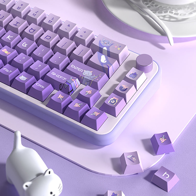 Magic cat Cherry Profile Dye Sub PBT Keycap Set