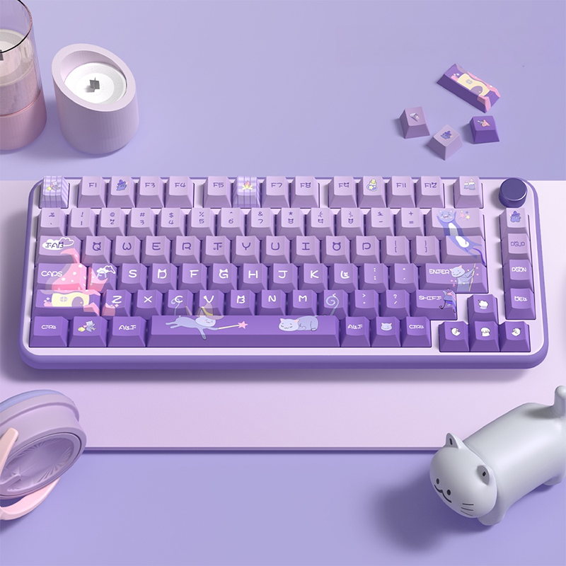 Magic cat Cherry Profile Dye Sub PBT Keycap Set