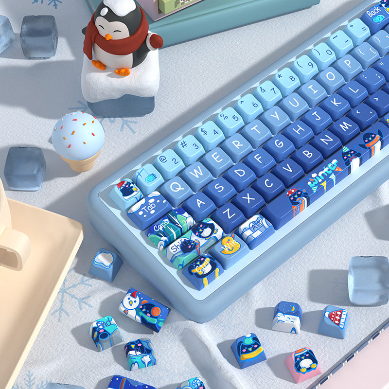 Penguins and Winter MDA Profile Dye Sub PBT Keycap Set