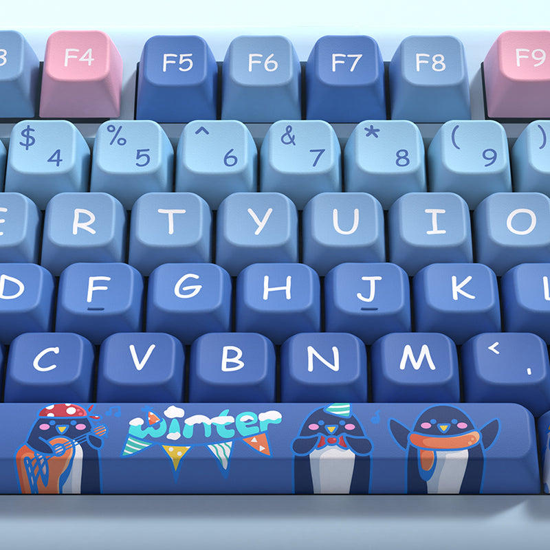 Penguins and Winter MDA Profile Dye Sub PBT Keycap Set