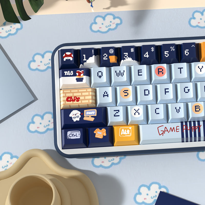 Play Puppies Cherry Profile Dye Sub PBT Anime Keycaps Set