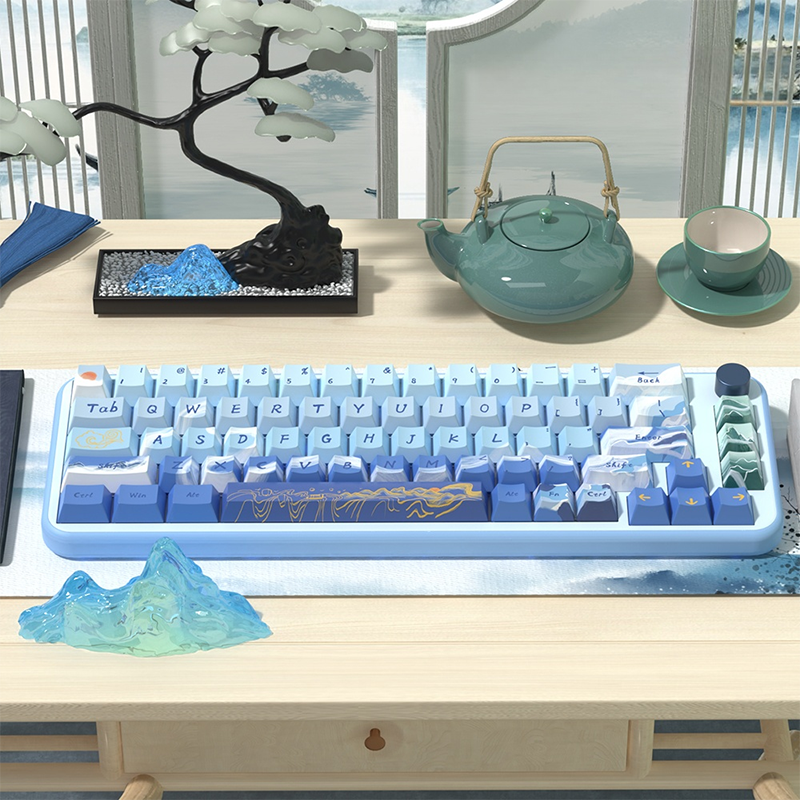Scenic Lakes Mountain Cherry Profile Dye Sub PBT Keycap Set