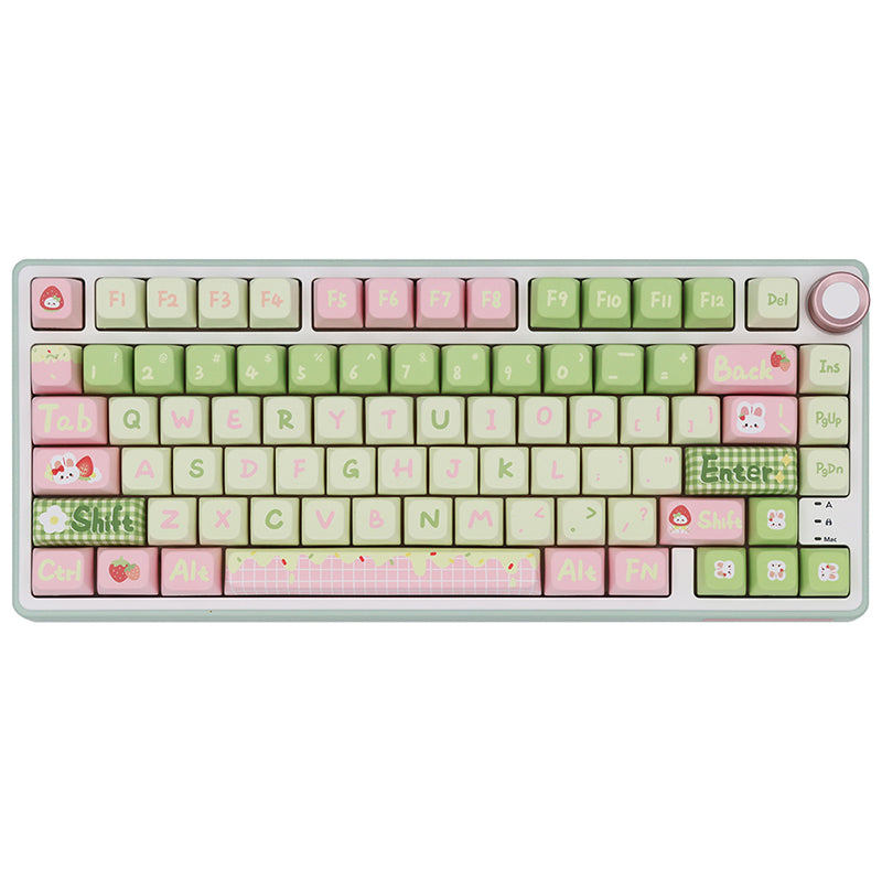 Strawberry Milk Bunny MDA Profile Dye Sub PBT Keycap Set