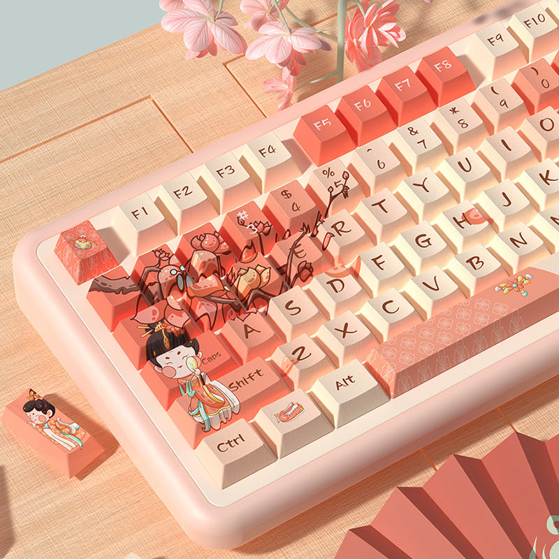 Tang Dynasty Beauty Cherry Profile Dye Sub PBT Keycap Set