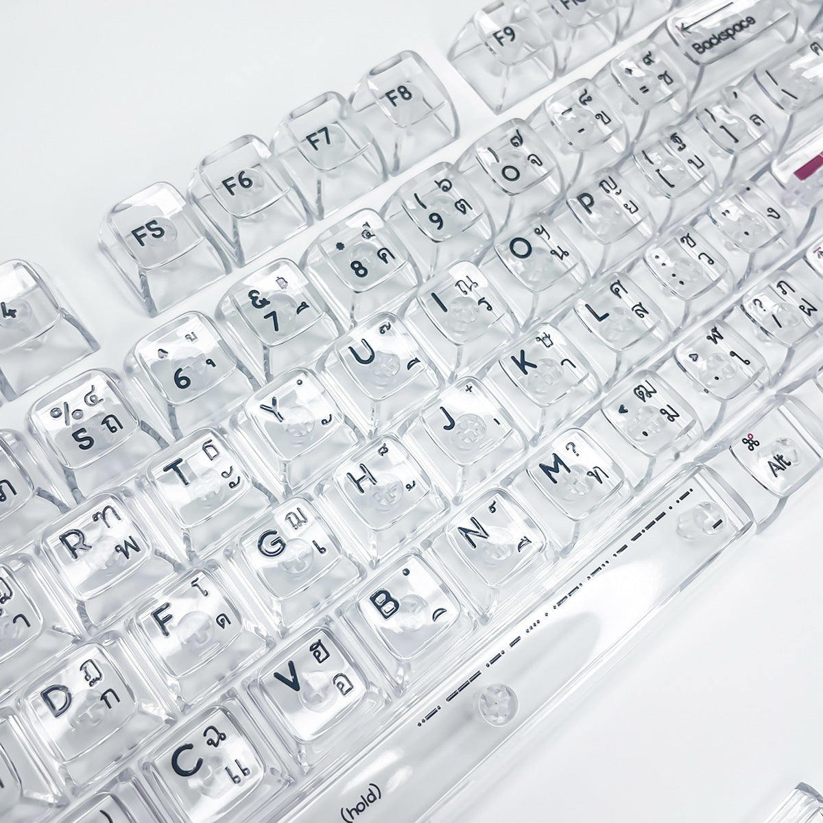Thai White Transparent Keycaps