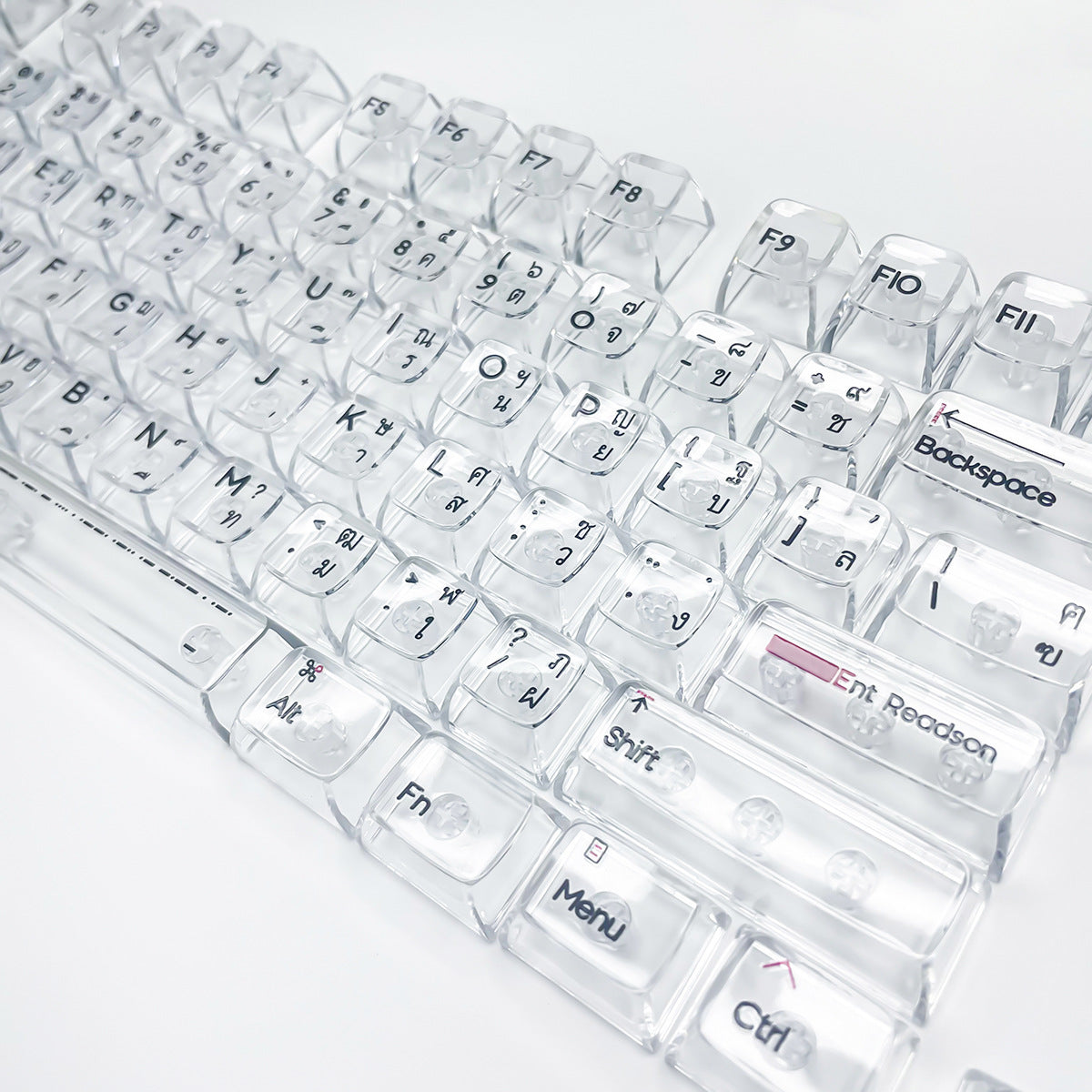 Thai White Transparent Keycaps
