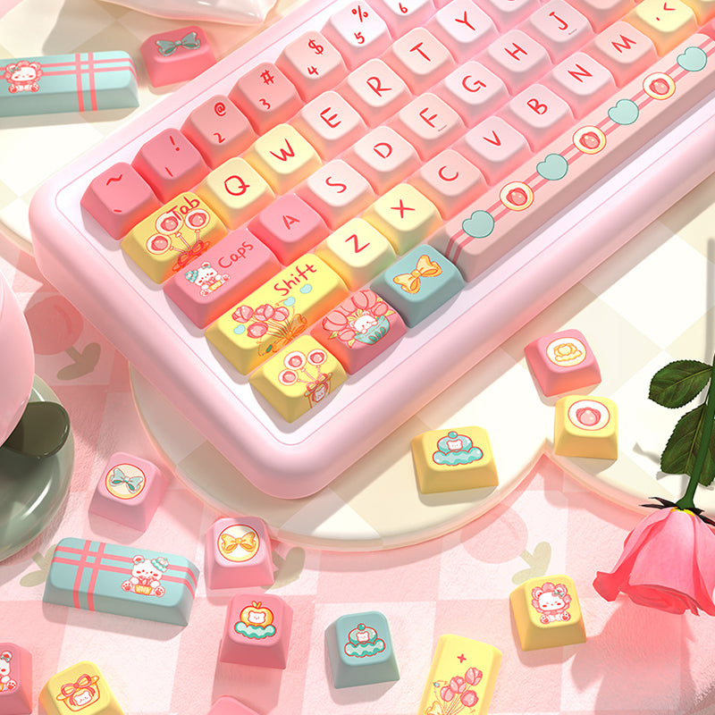 Tulip Bear MDA Profile Dye Sub PBT Keycap Set