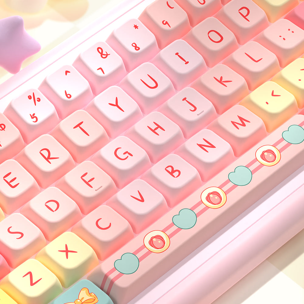 Tulip Bear MDA Profile Dye Sub PBT Keycap Set
