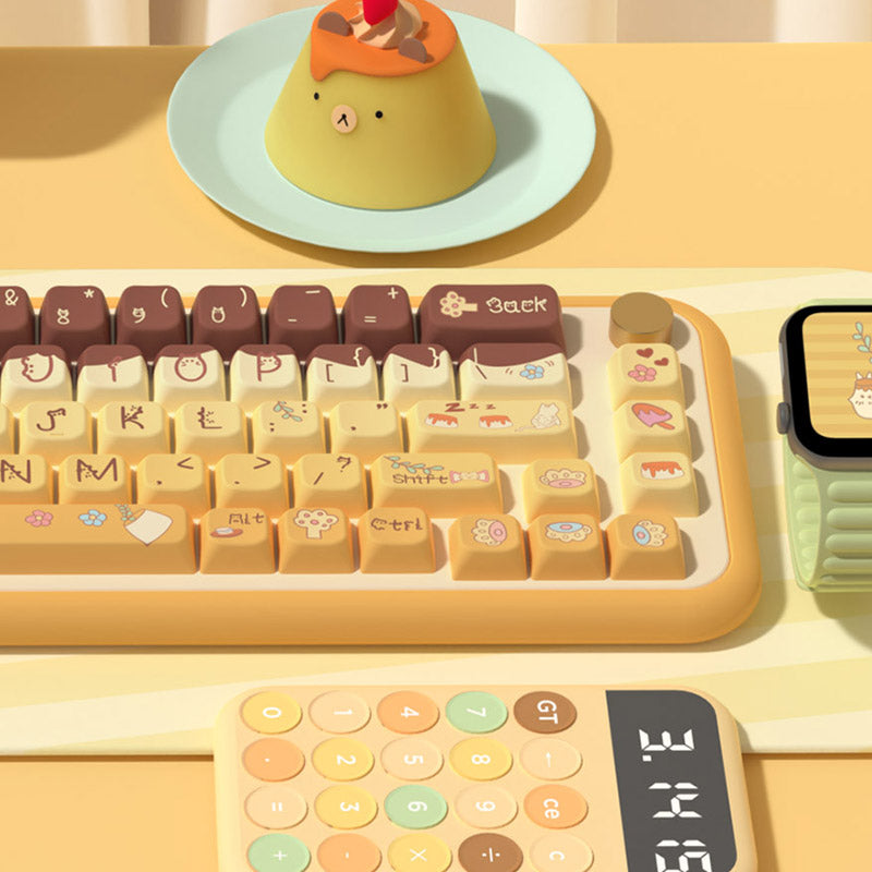 kitty Pudding MDA Profile Dye Sub PBT Anime Keycaps Set